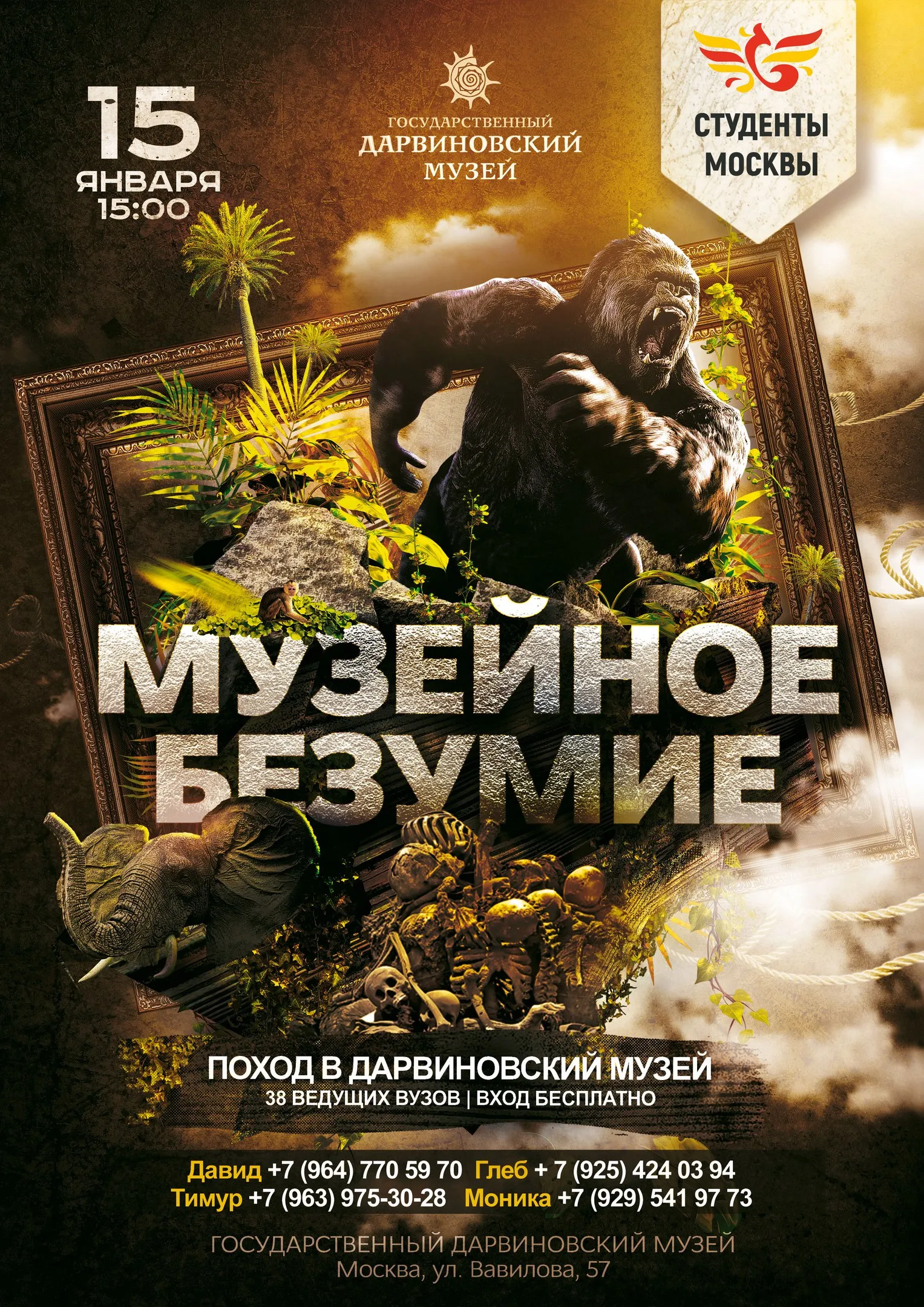 Дизайн афиши: Музейное безумие